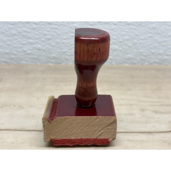 Vtg 1992 Wooden Rubber Stamp Handle Carousel Horse - Picture 2 of 6